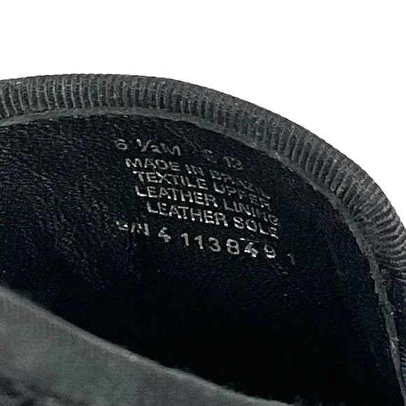 Tory Burch Shoes Womens Sz 6.5 Blk Chandra Loafer Satin + Fabric Lace Flat - Picture 8 of 16